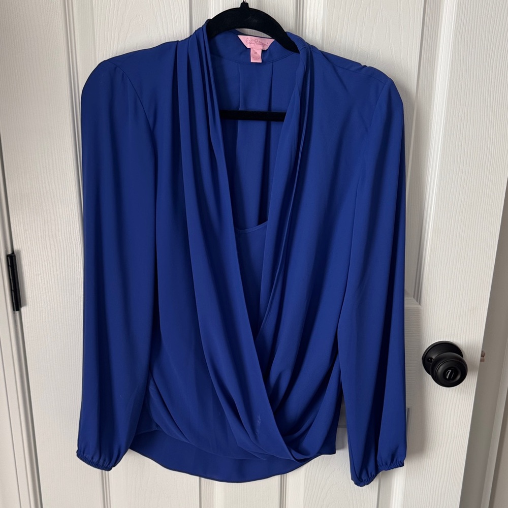 Lilly Pulitzer Elegant Blue Women's Drape Top